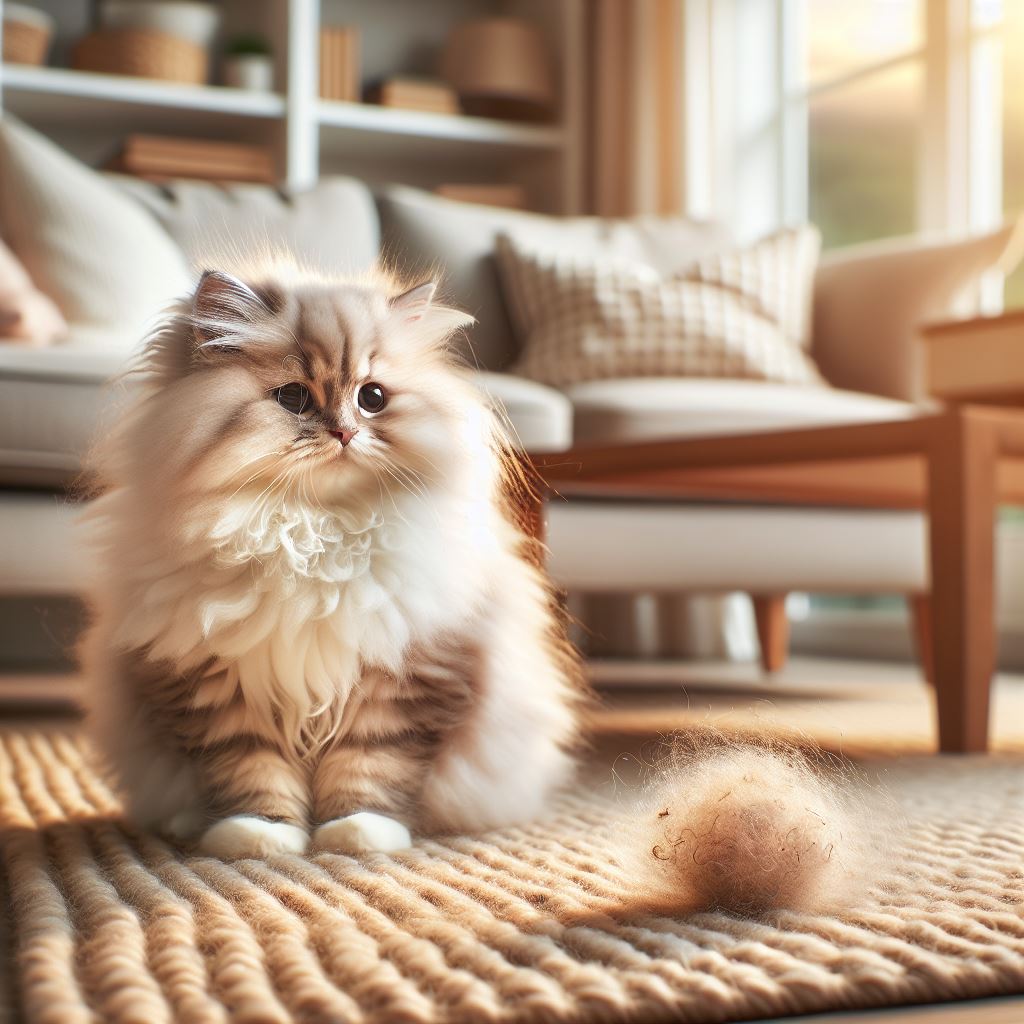 bola de pelo gato